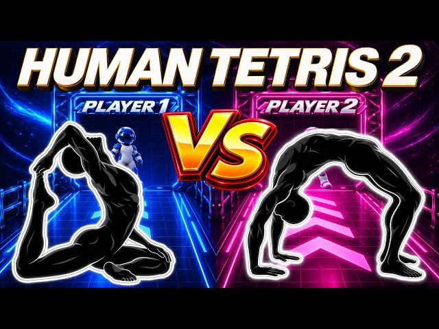 HUMAN TETRIS PVP DUEL | 1 Player VS 2 Player | Couple's Test | Immersive Interactive Challenge