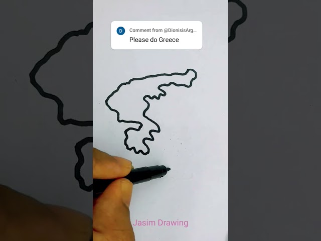 Greece Map Drawing Easy Trick #MapDrawing #GreeceMap