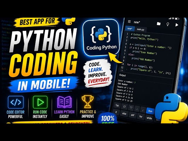 Learn Python Coding on Mobile | Best Coding Python App