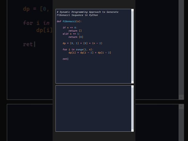 Fibonacci Sequence in Python | Dynamic Programming