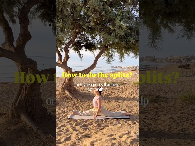 Can’t Do the Splits? This helps me!  #yoga #splits #yogaposes #stretching #yogamorning  #frontsplits