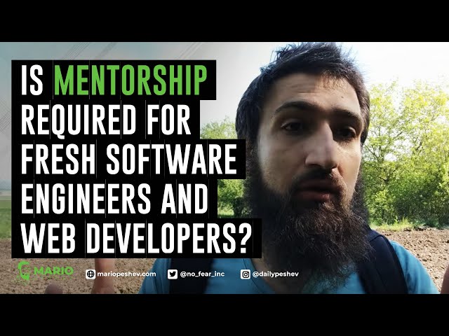 Is Mentorship Required for Fresh Software Engineers and Web Developers? | Mario Peshev