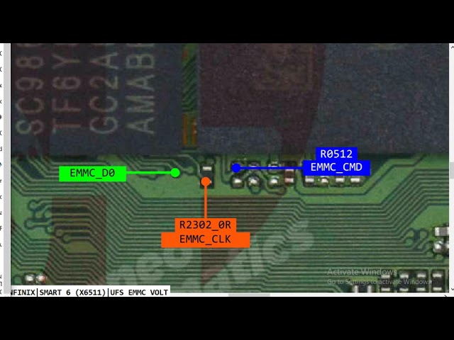 INFINIX SMART 6 X6511 EMMC ISP Pinout Test Point | Dead Boot Repair Solution | ISP Pinout Dead Fix