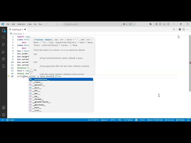 Copying Objects in Python  Shallow Copy vs Deep Copy  Python OOP Tutorial