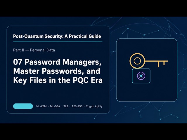 PQC Guide 08: Password Managers, Master Passwords, and Key Files in the PQC Era