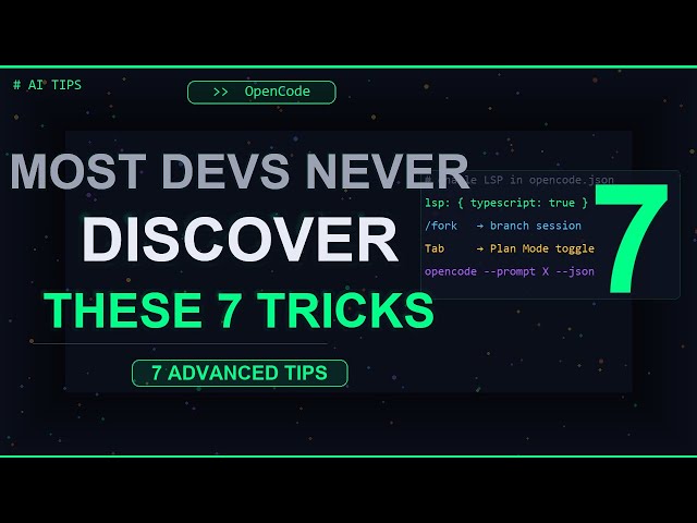 7 OpenCode Power Tricks Most Devs Never Find