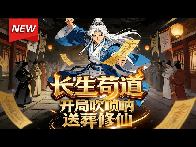 MULTISUB📢新番上线《长生苟道：开局吹唢呐，送丧修仙》第1~60集丨白羽意外穿成体弱书生白长生，开局即获“长生”。此后，他以送葬为修行，唢呐一响，亡魂超度，修为暴涨！#漫剧 #破晓动漫社