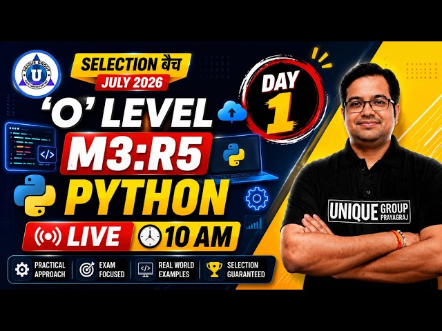 M3-R5 | Python |Day-1| Complete Preparation for O Level July 2026 🔥