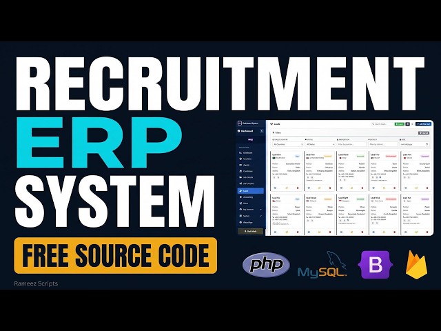 Complete Recruitment ERP System in PHP & MySQL | Full Project with FREE Source Code