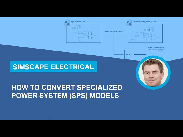 Convert Specialized Power Systems (SPS) models to Simscape Electrical models