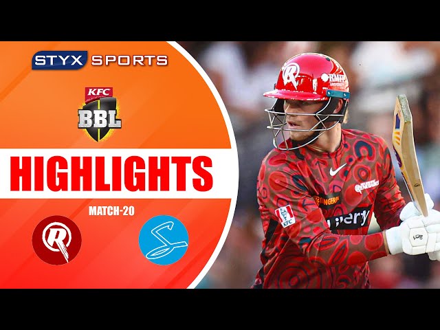 Big Bash Man's | Melbourne Renegades Men Vs Adelaide Strikers Men | Match - 20 | Highlights #BBL