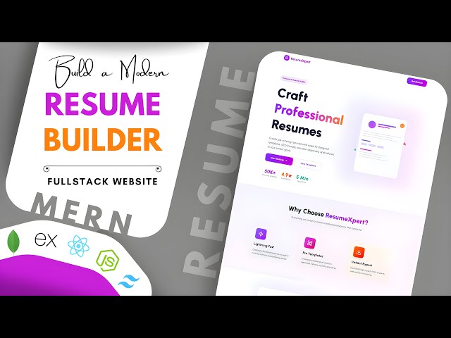 Build a MERN Stack Resume Builder | React, Node.js, MongoDB, Express | Full-Stack Project (2025)