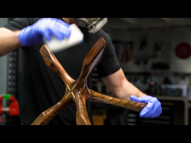 Sculpted End Table From Scraps