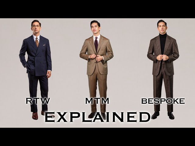 3 Types of Suits -- RTW, MTM & Bespoke -- And All You Need to Know.