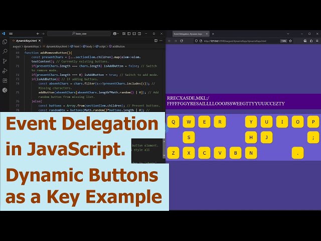 Event Delegation in JavaScript. Dynamic Buttons as a Key Example.