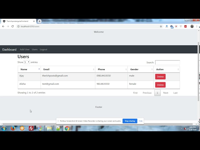 Angular Laravel Datatable Crud Operation Part 1