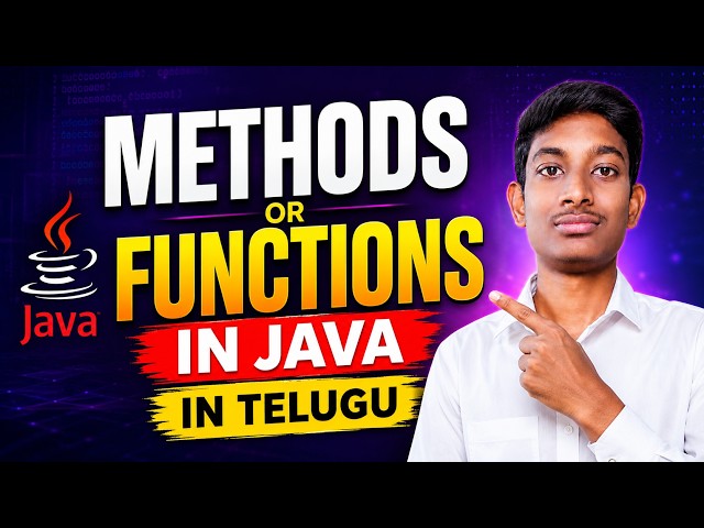 Functions in Java in Telugu | Methods in Java | Java Tutorial for Beginners
