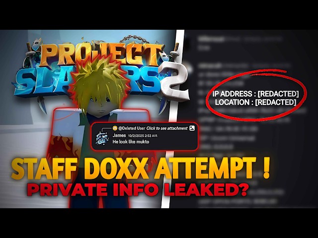 Project Slayers Staff Tried To Doxx Me (THEY LIED)
