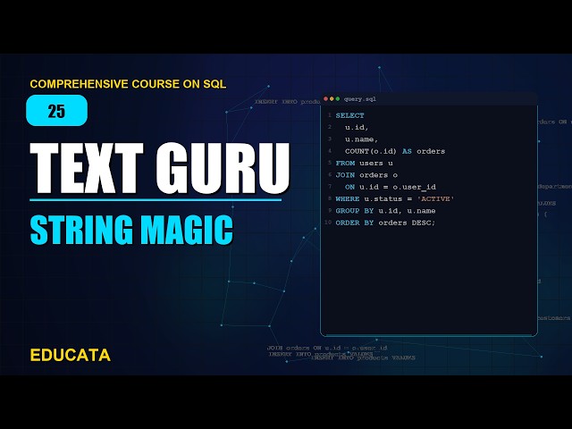 25. String Functions in SQL