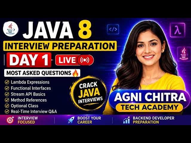 🔴 Java 8 Interview Preparation Day 1 🔥 | Most Asked Java 8 Interview Questions 🔥