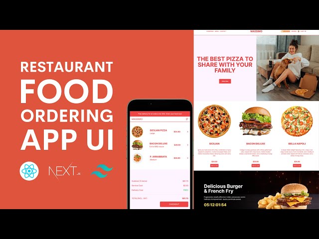Restaurant Food Delivery App Design - React Next.js & Tailwind | Responsive Food Ordering Website
