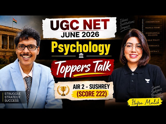 UGC NET Psychology June 2026 AIR 2 | Psychology AIR 2 Interview | UGC NET Results
