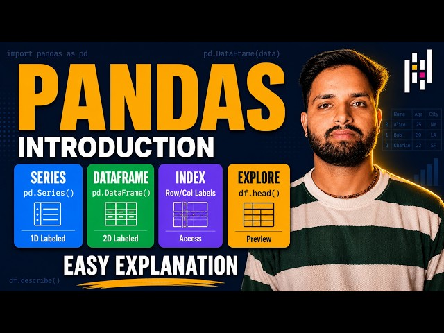 Pandas Introduction in Hindi | Series, DataFrames, and Attributes | Data Science Tutorial