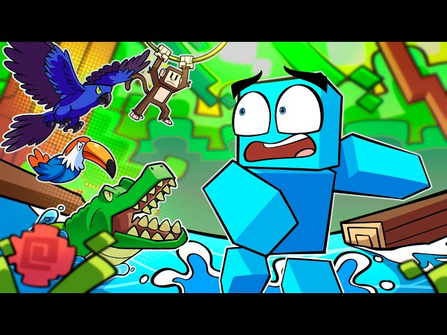 Sobrevivi 100 Dias na Floresta Amazônica no Minecraft!