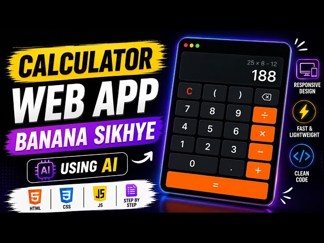 Code With AI: Build A Modern Calculator Web App in 5 Minutes! 🔥