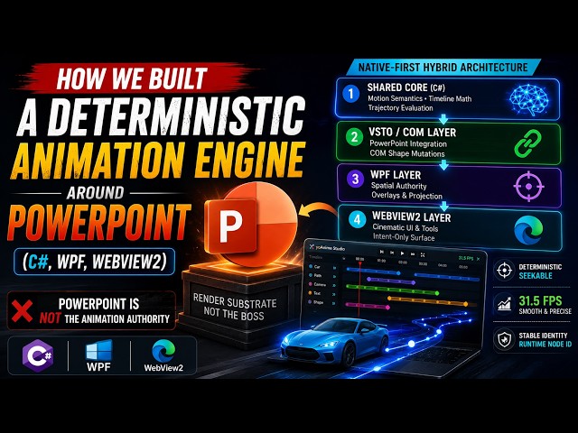 How We Built a Deterministic Animation Engine Around PowerPoint (C#, WPF, WebView2)
