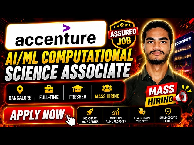 Accenture AI/ML Computational Science Associate Hiring 2026 | Freshers | Bengaluru | Apply Now