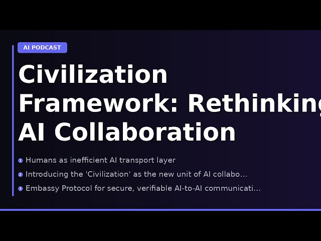 Civilization Framework: Rethinking AI Collaboration
