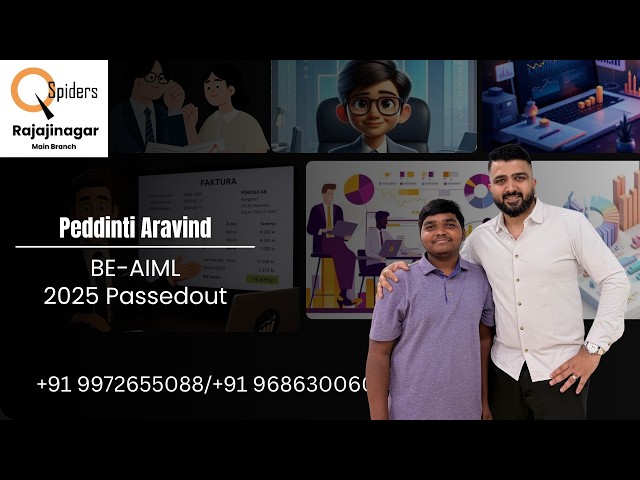 Peddinti Aravind | B.Tech 2024 Success Story | QSpiders Rajajinagar | Student Testimonial