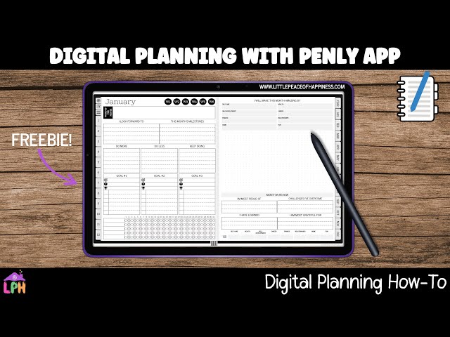 How to use Penly App Tutorial for Digital Planning on Samsung Android Tablet | Free Digital Planner