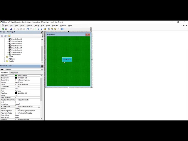 Excel VBA Tutorial for Beginners 63 - Command Button and User Form Event Handling