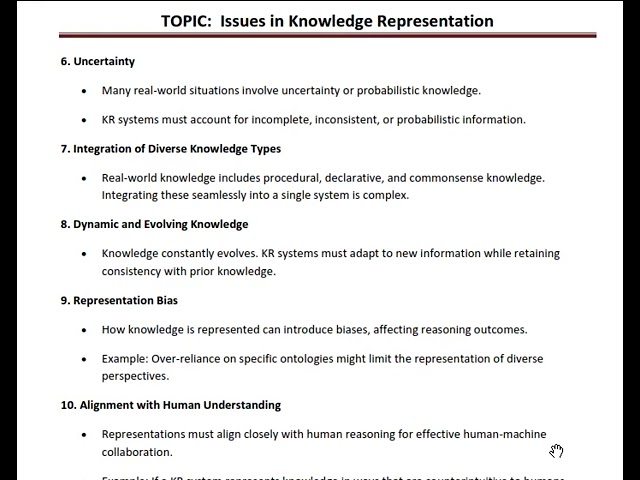 Issues in Knowledge Representation | RPIIT Academics | CSE Department