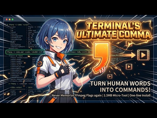 TERMINAL'S ULTIMATE COMMA — turn human words into commands (comma-cli)