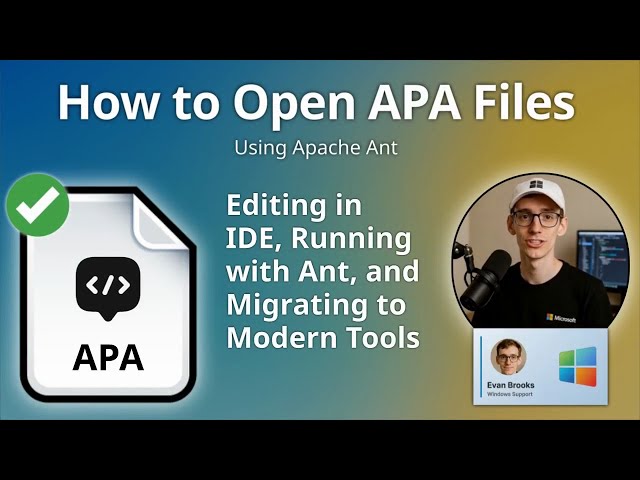 How to Open APA Files (Apache Ant Build)