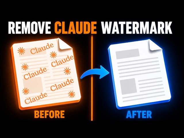 How To Remove Claude's Watermark (One GitHub Repo)