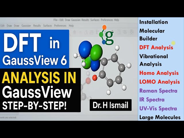DFT Analysis Using Gaussian & GaussView: HOMO-LUMO, Optimization, Frequencies & UV-Vis Analysis