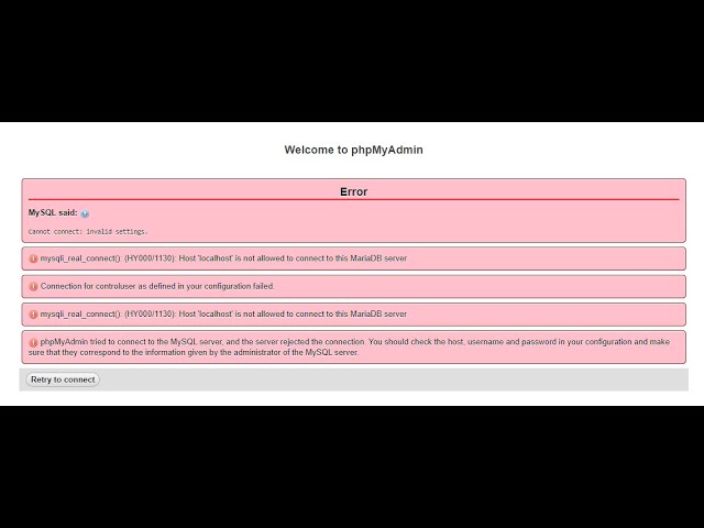 XAMPP  Error: My SQL PhpMyAdmin Access Denied Error | Solved | 100% Working Solution