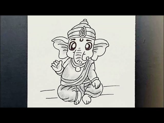How to draw Cute Ganesha | Easy Drawing | Step by step Drawing tutorial