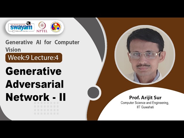 Lec 34: Generative Adversarial Network - II