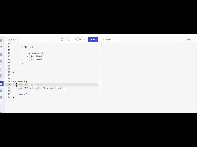 selection sort demo