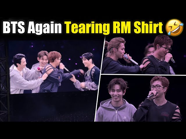 BTS Again Tearing RM’s Shirt 🤣 | Jungkook, Jin, V & Jimin BTS Hilarious Moment #bts #btsarmy #kpop
