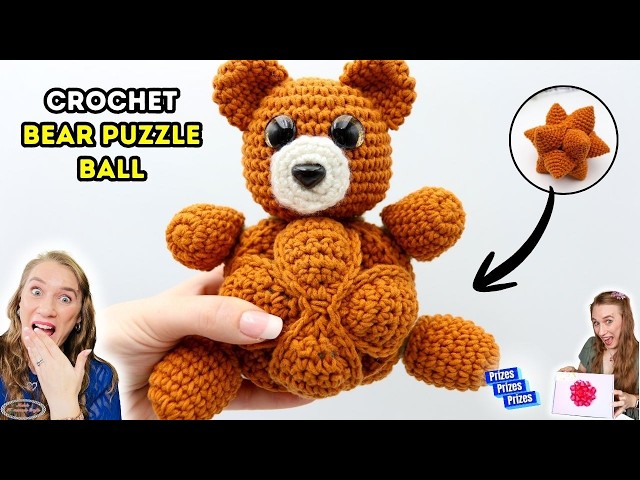 Easy FREE Crochet Bear Puzzle Ball Pattern + PRIZES + Nicki's Crochet Club Secrets!
