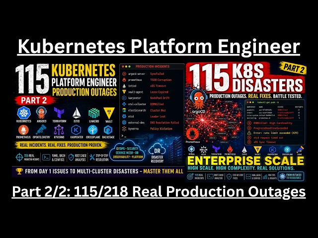 115 Kubernetes Platform Engineer Advanced Production Outages (Part 2/2): Real Production Incidents!