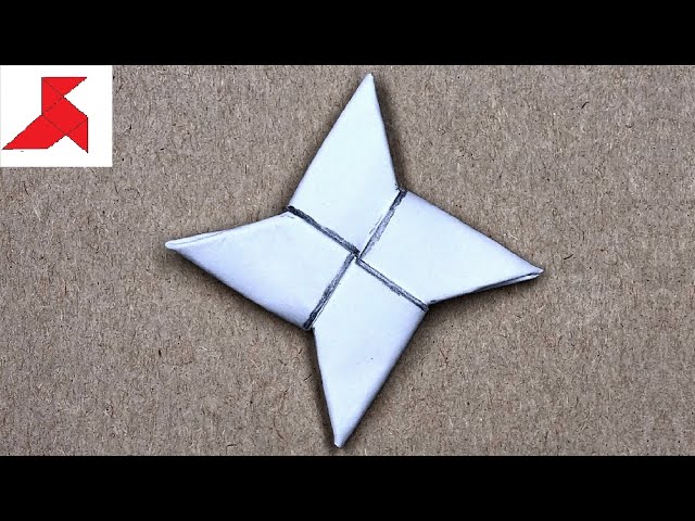 DIY 🥷🏻 How to make a NINJA STAR SHURIKEN from ONE sheet of A4 paper