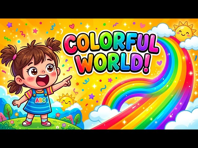 Colorful World! 🌈 | KiddoFun Nursery Rhymes & Kids Songs