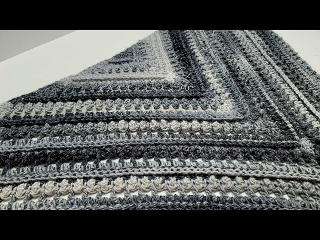 Crochet Easy Tutorial - Triangle Scarf, Shawl, Cowl  - Empty Spaces